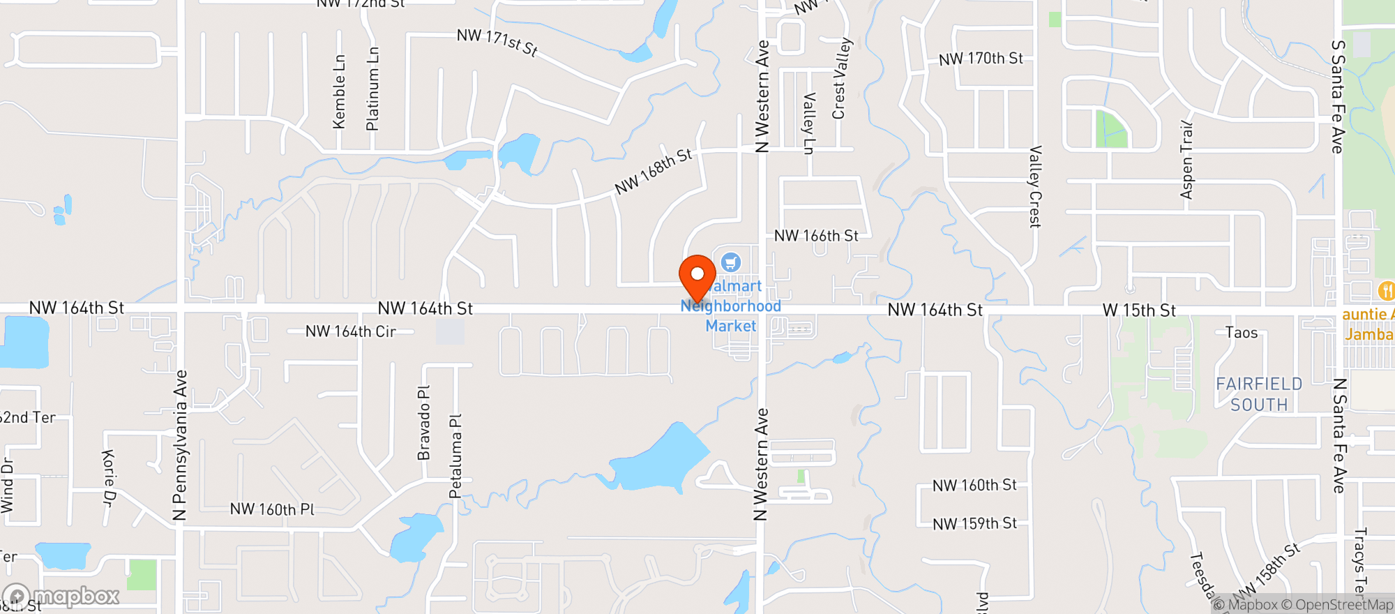 Map showing WALMART NEIGHBORHOOD MARKET