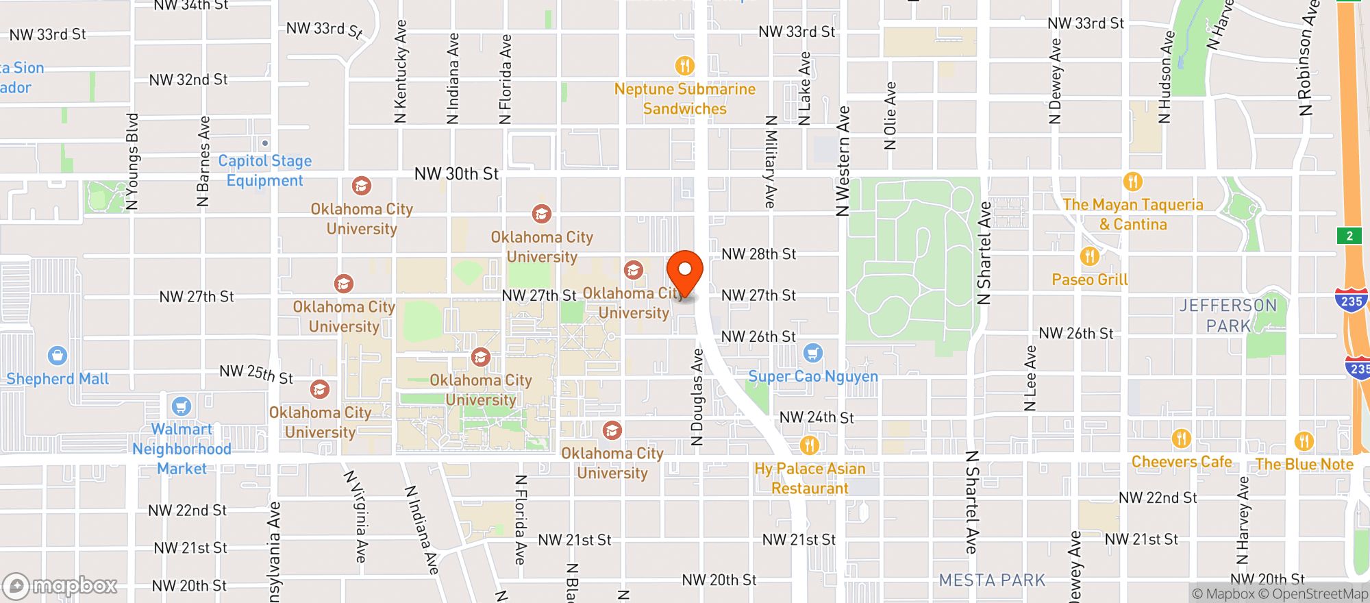 Map showing CBD Plus Classen