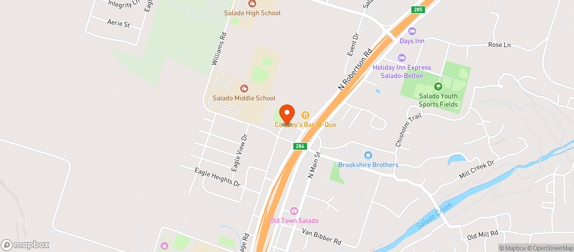 Map showing Village Spirits