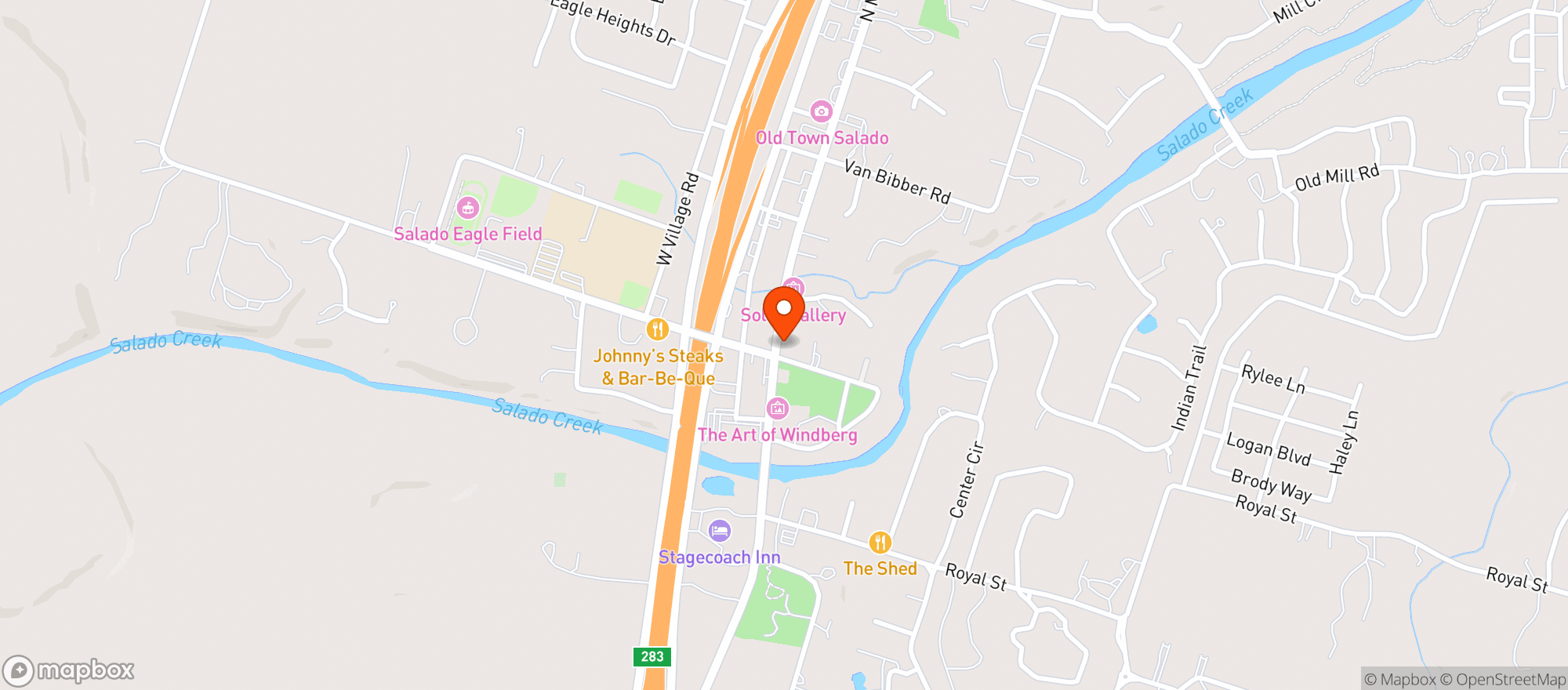 Map showing Empresario Wines