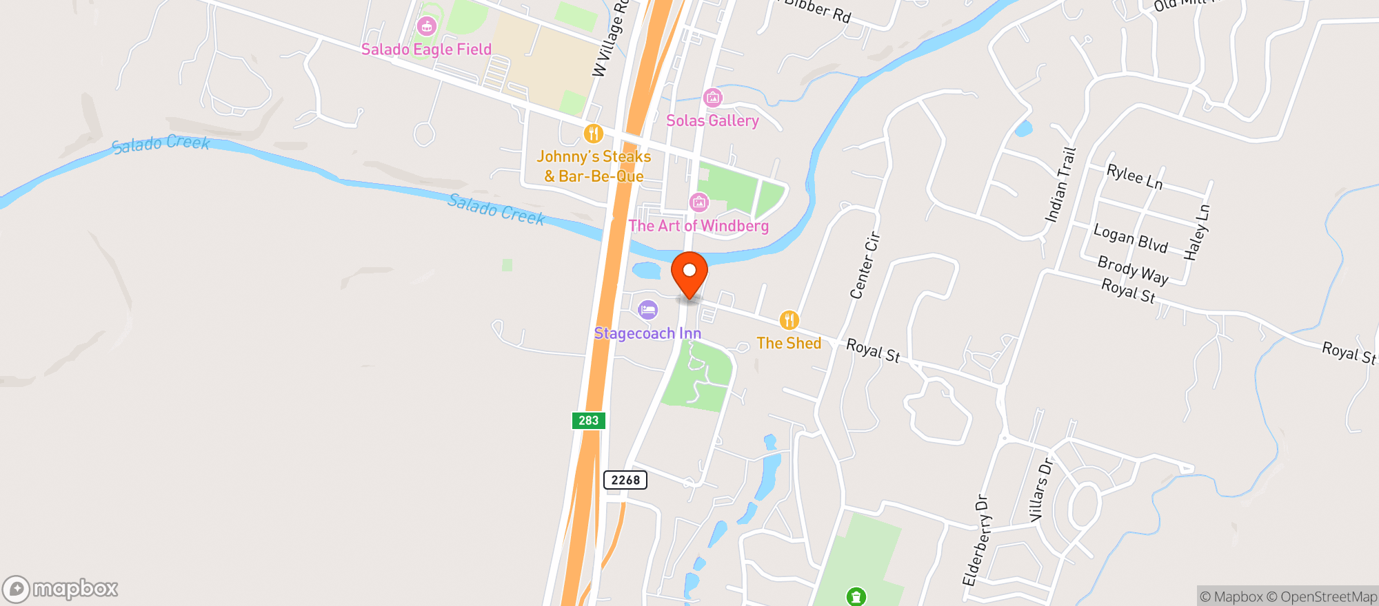 Map showing Chupacabra Craft Beer