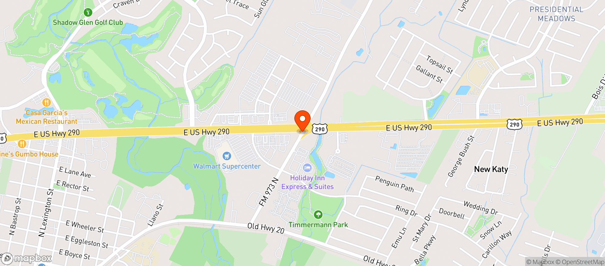 Map showing Market Express - Fm 973, Manor