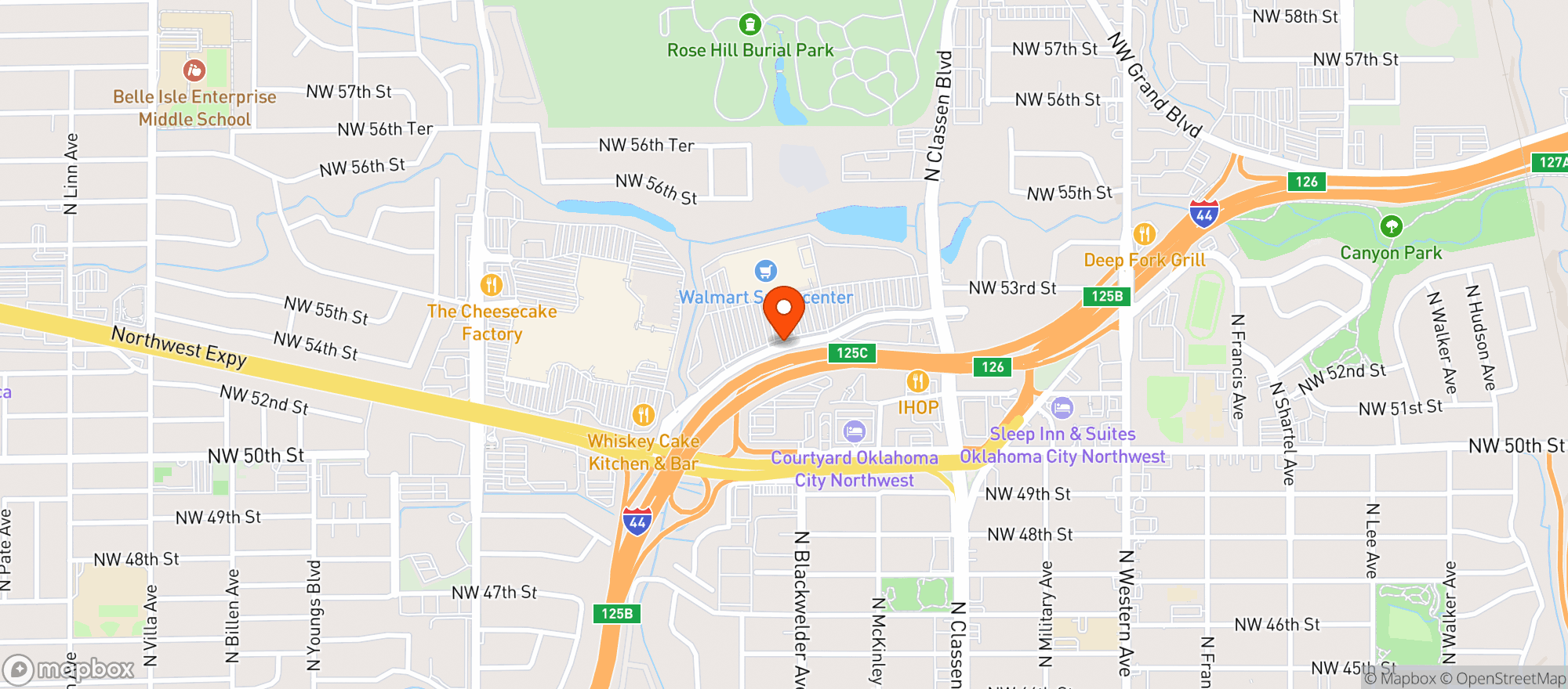 Map showing Walmart Supercenter