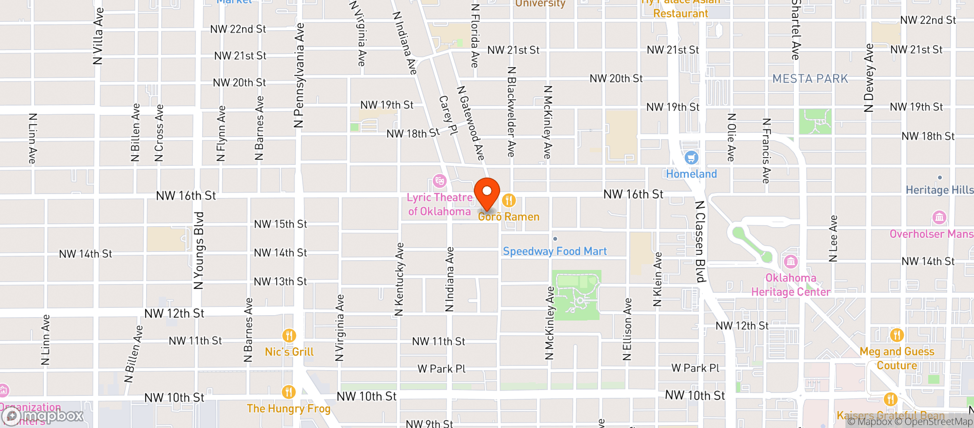 Map showing The Press