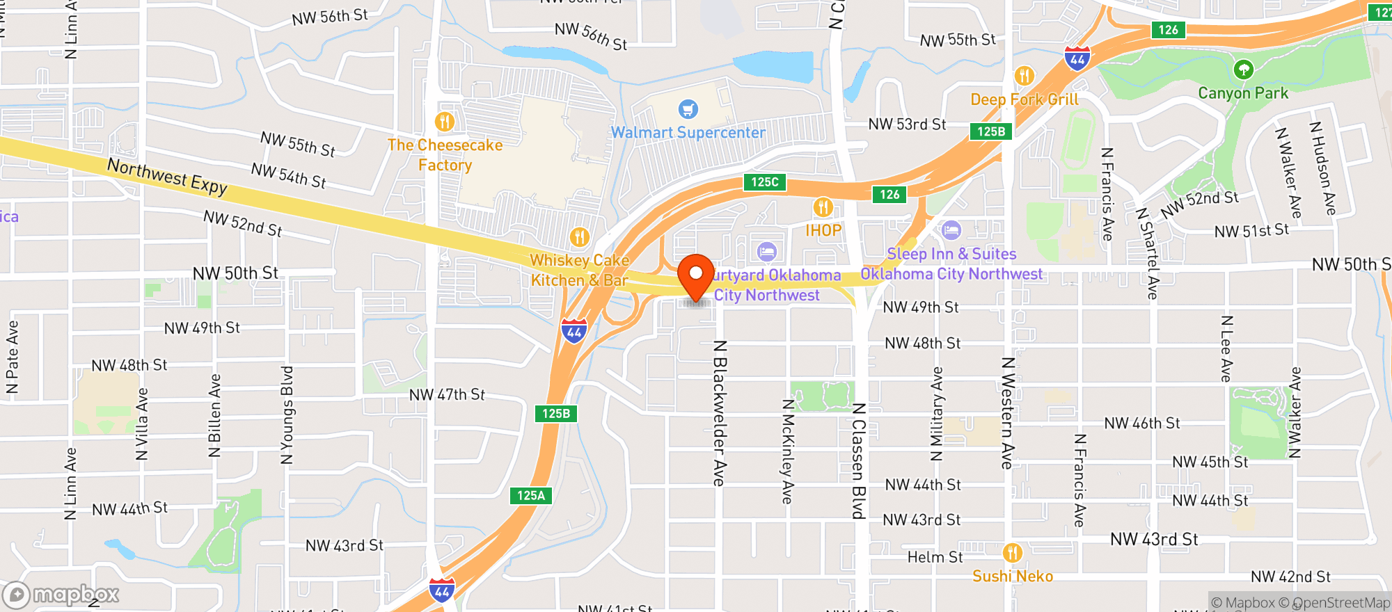 Map showing Oncue Express #131