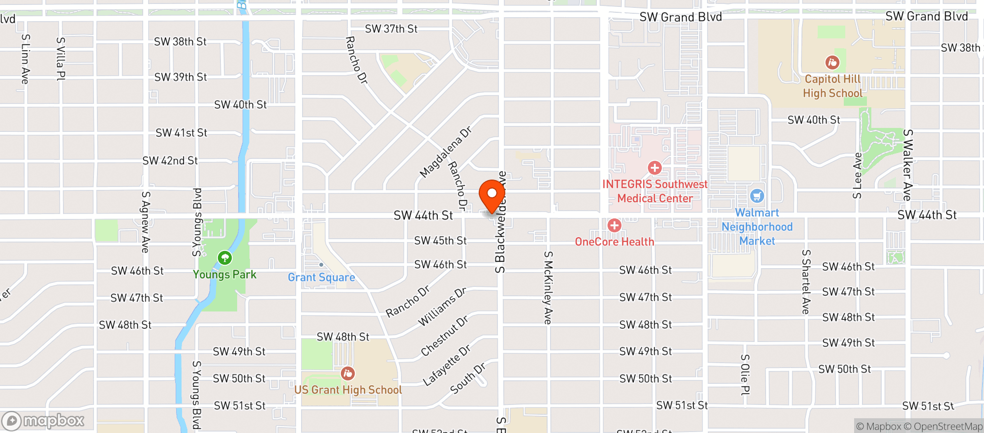 Map showing Rancho Village Food Mart
