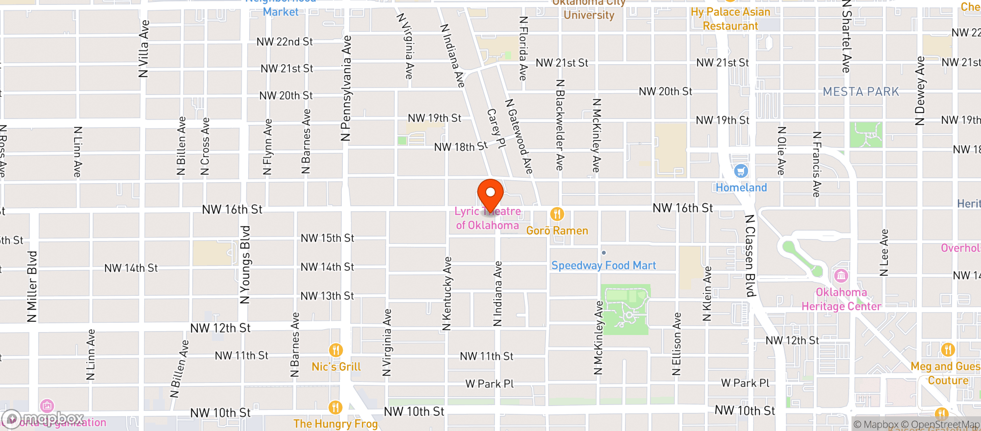 Map showing Empire Slice House
