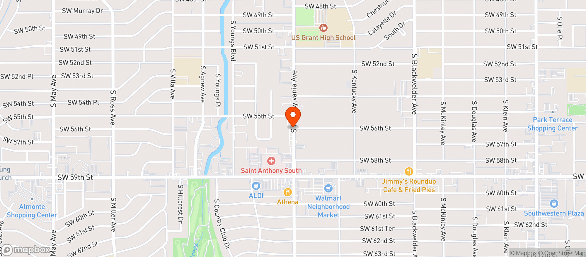 Map showing Party City Liquor
