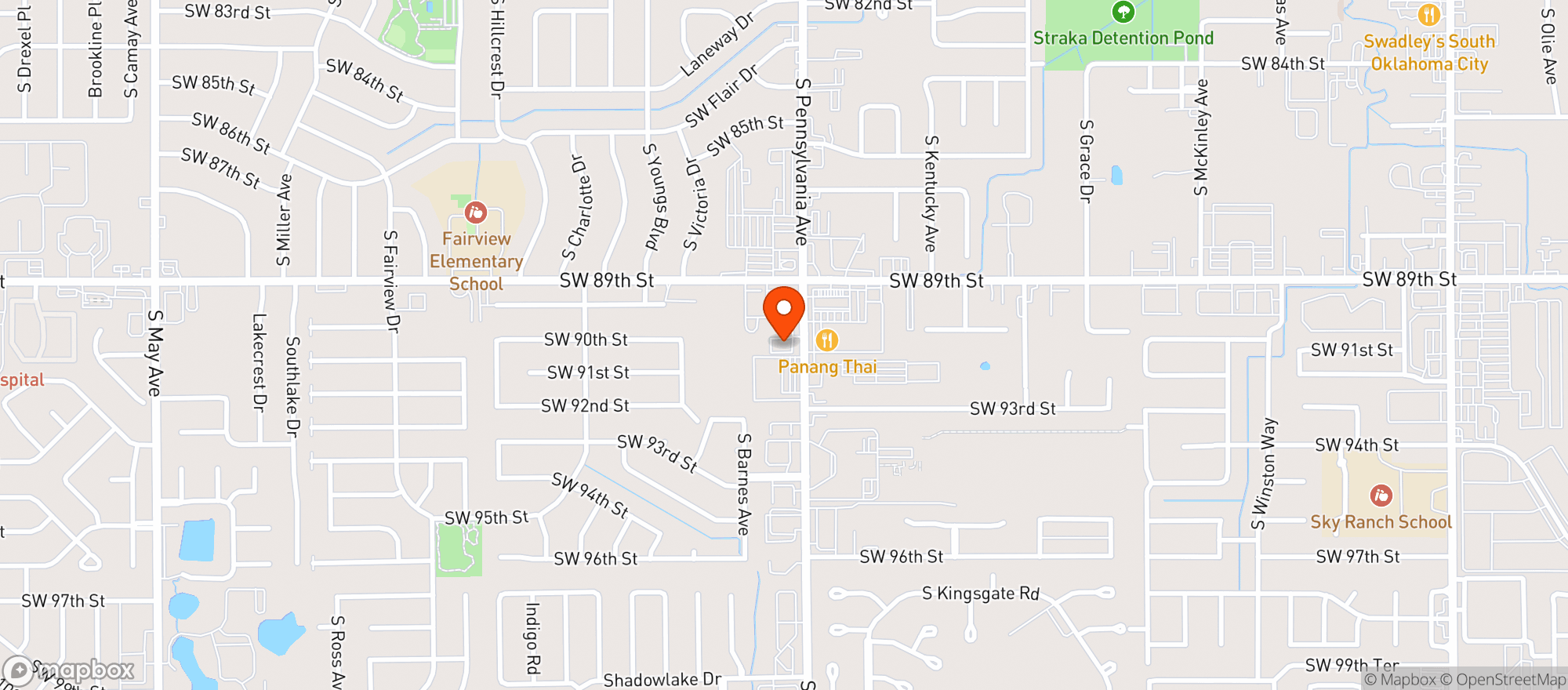 Map showing 89 Penn Liquor Store-okc
