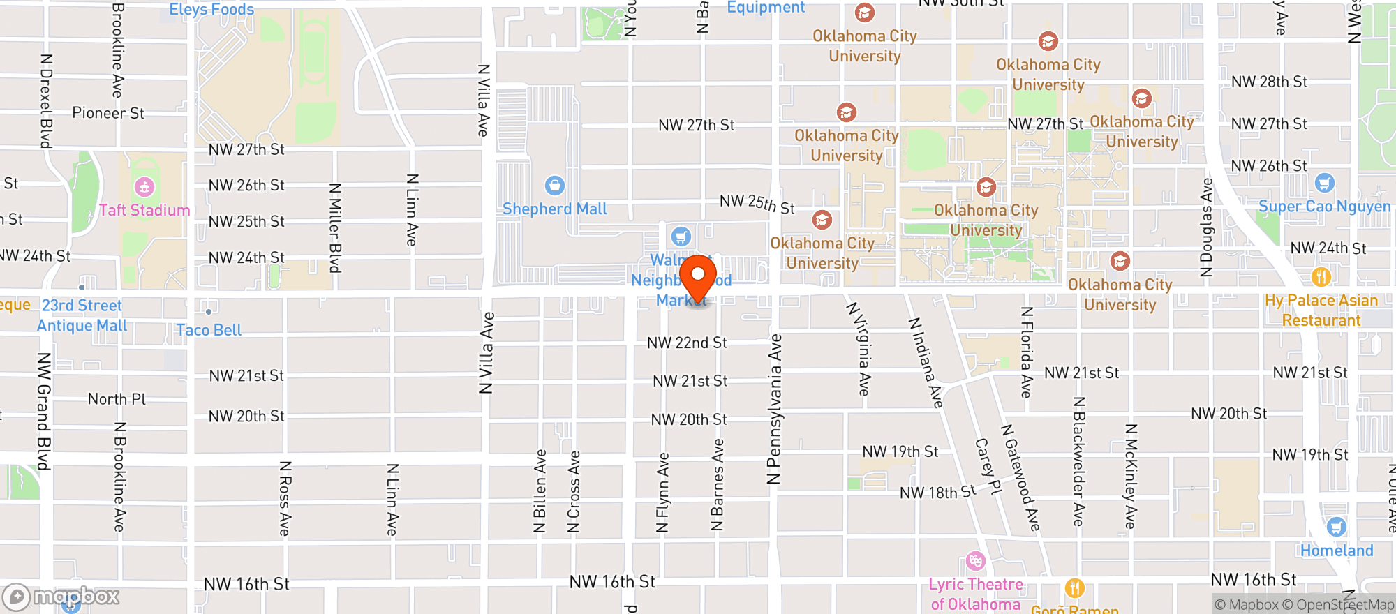 Map showing 23rd Liquor - Okc