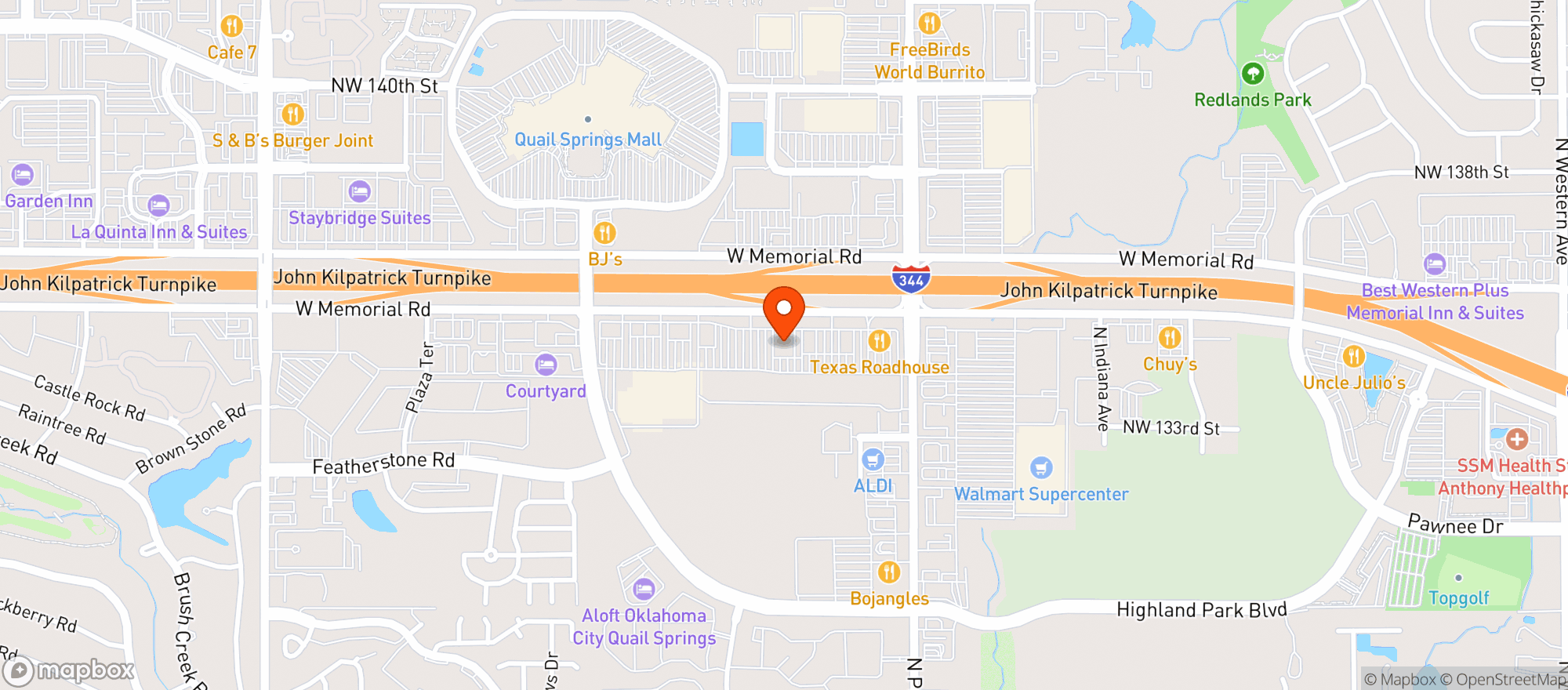 Map showing Gnc - 0889 - Quail Springs Marketplace