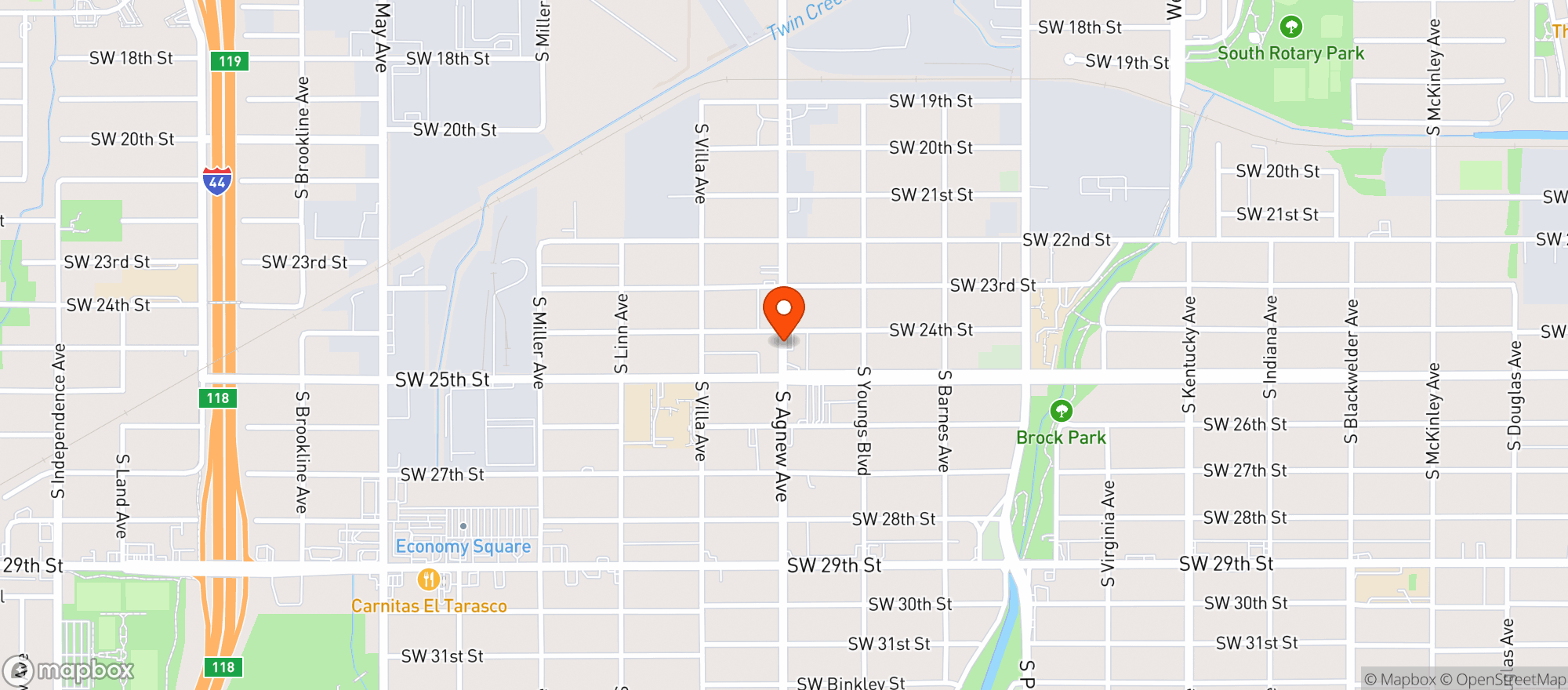 Map showing Lucky Star Food