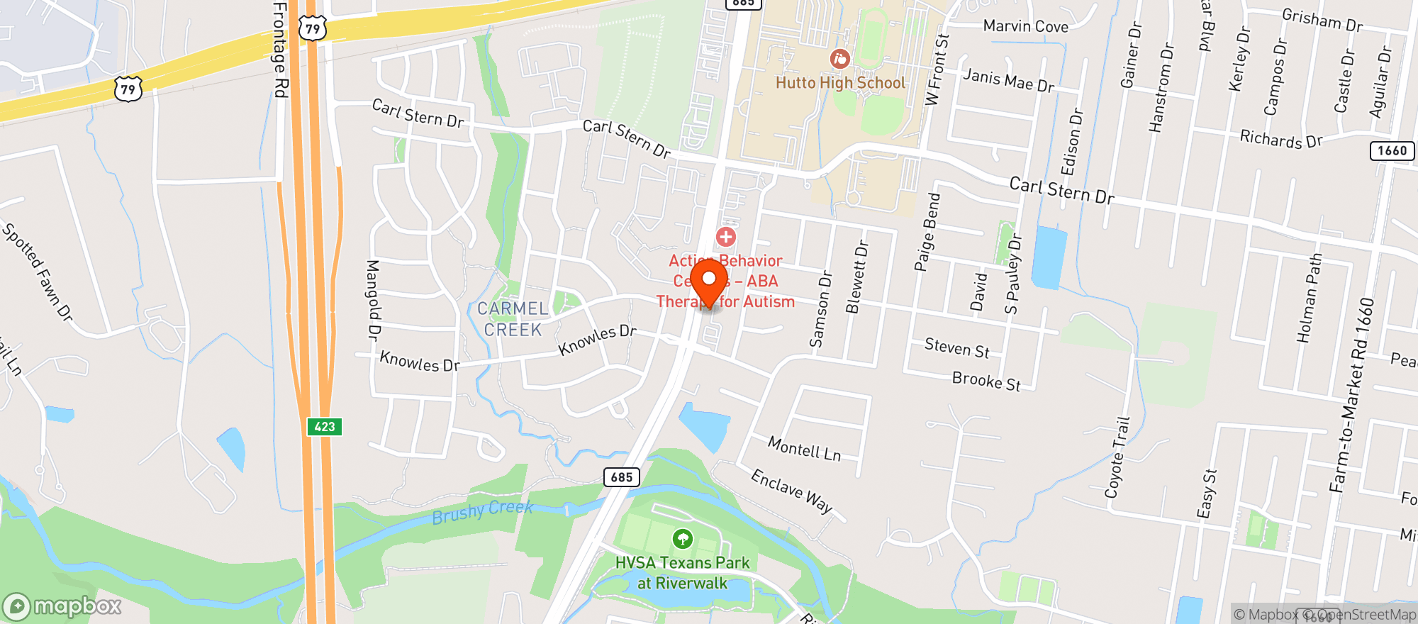 Map showing Woody's - Chris Kelley