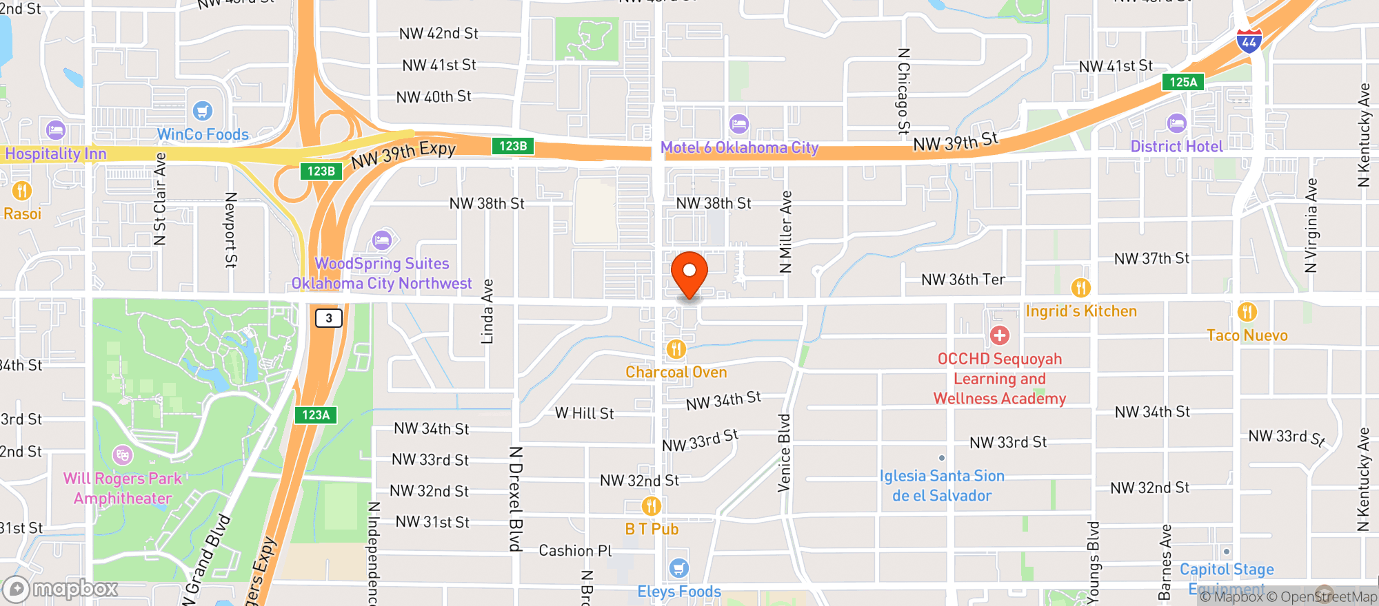 Map showing Oncue