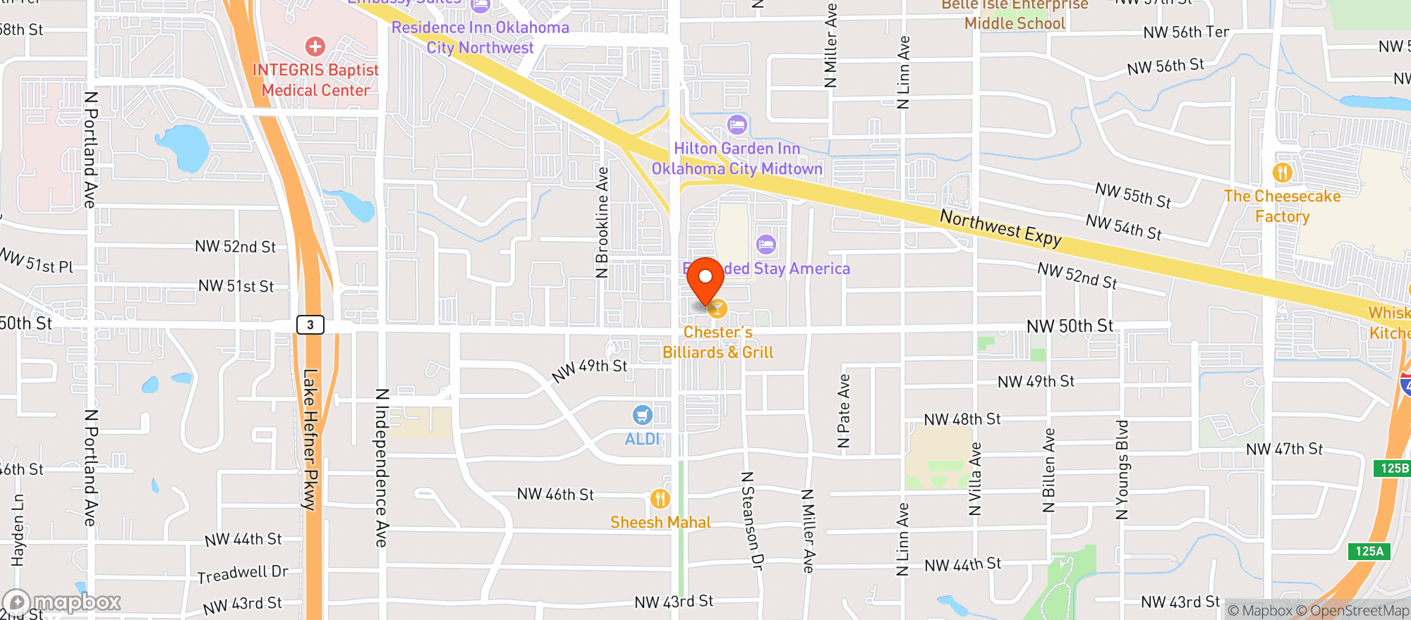 Map showing Mayfair Liquor