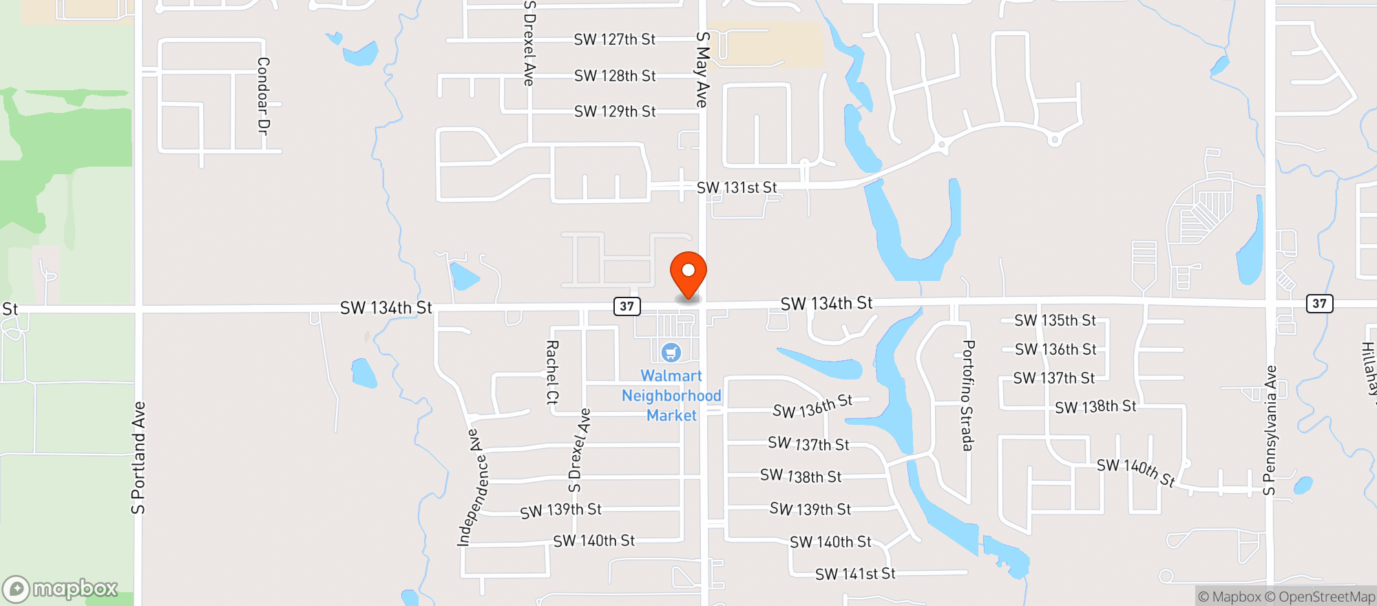 Map showing Walmart Neighborhood Market