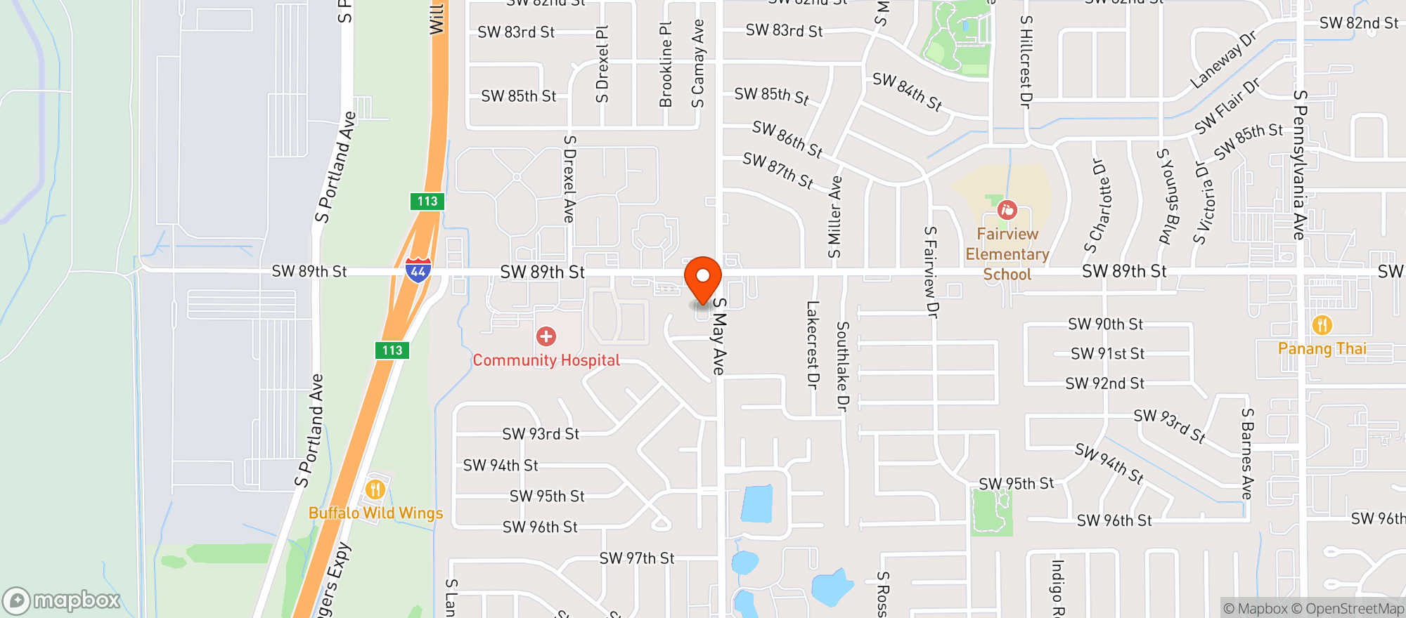 Map showing Yucatan Liquor Stand - Okc