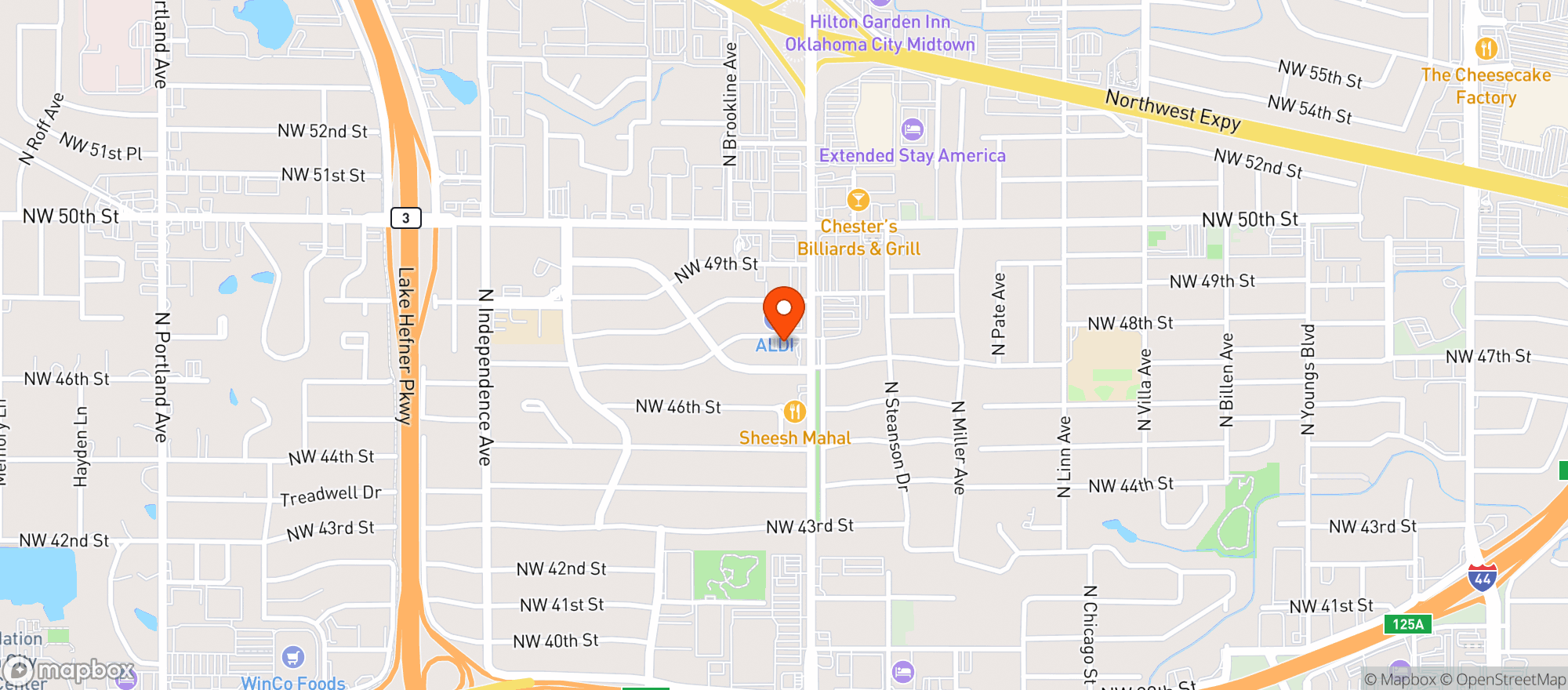 Map showing Empire Slice House