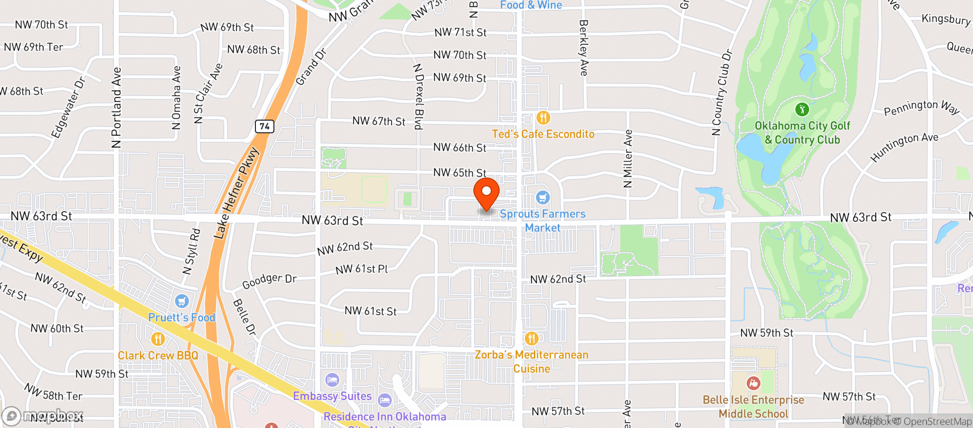 Map showing Sams Warehouse Liquor