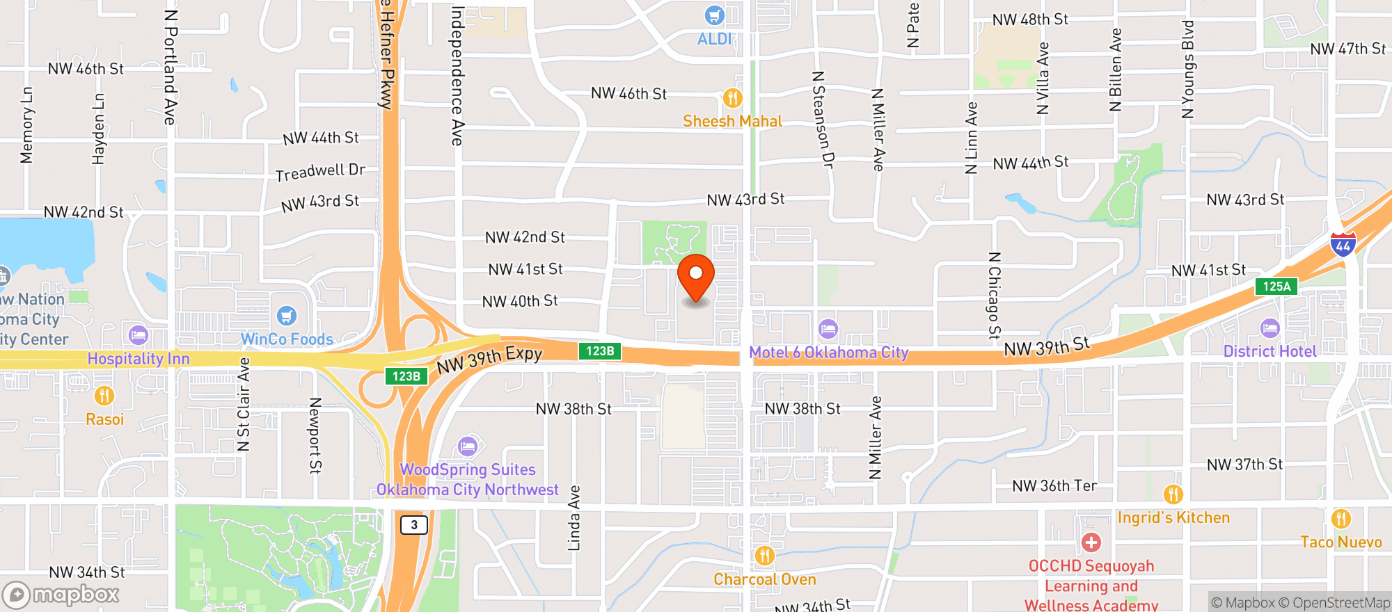 Map showing Sams Club #7189
