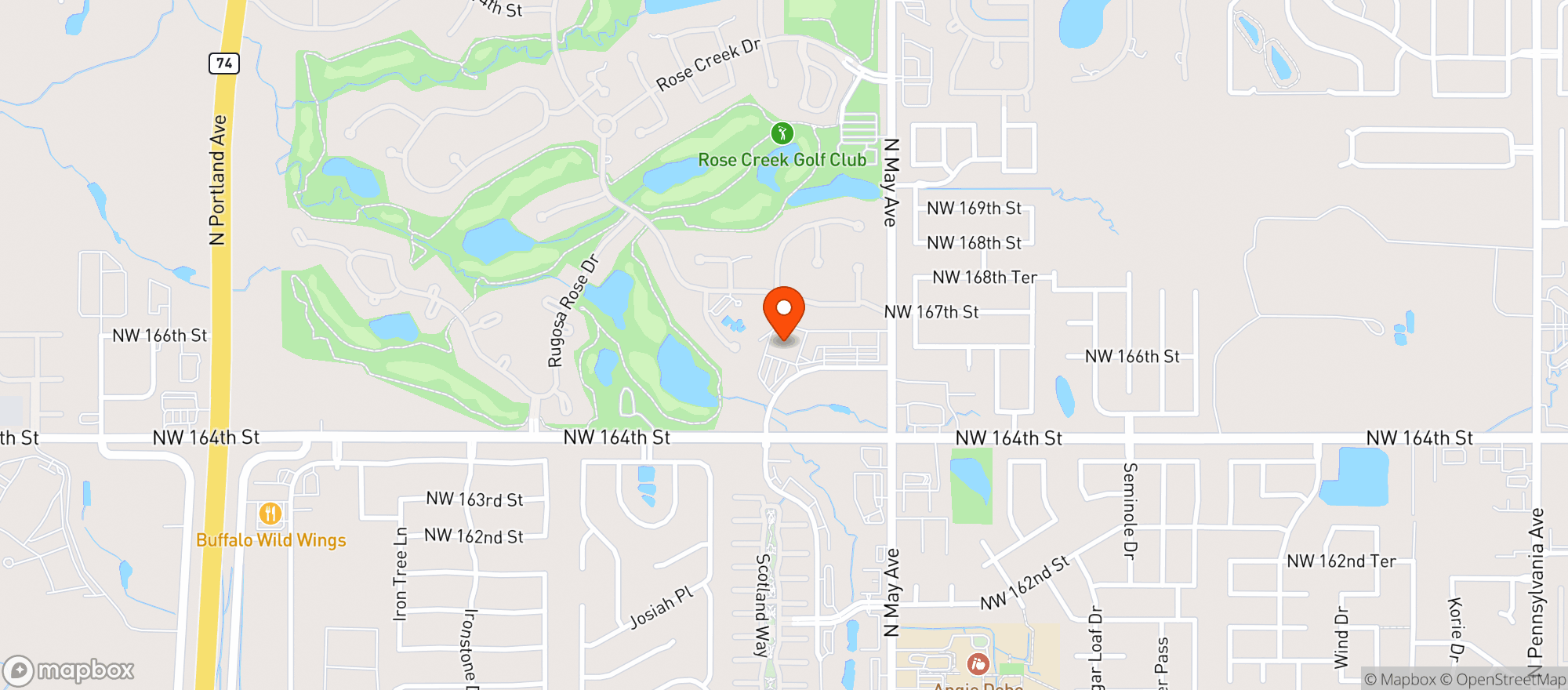 Map showing Homeland Stores