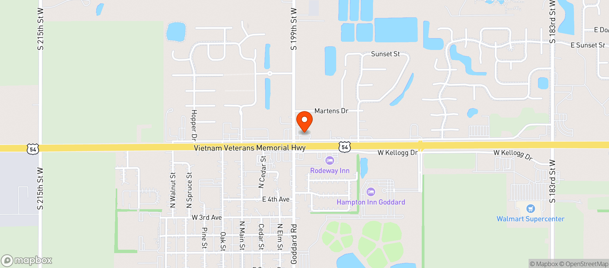 Map showing Goddard Central Wine & Sp