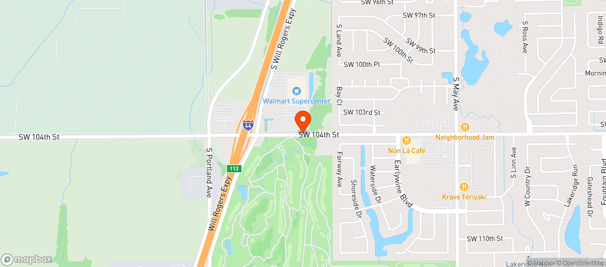 Map showing Walmart Supercenter