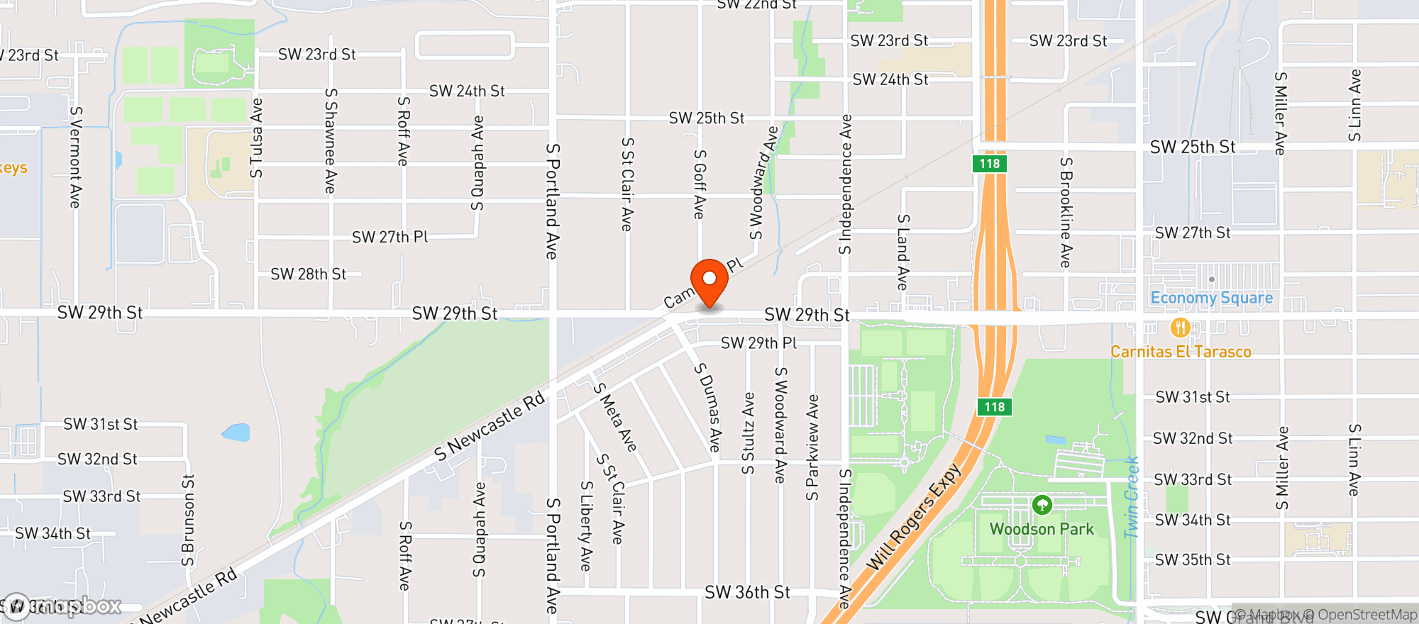Map showing Kwik Run #3462 - Okc