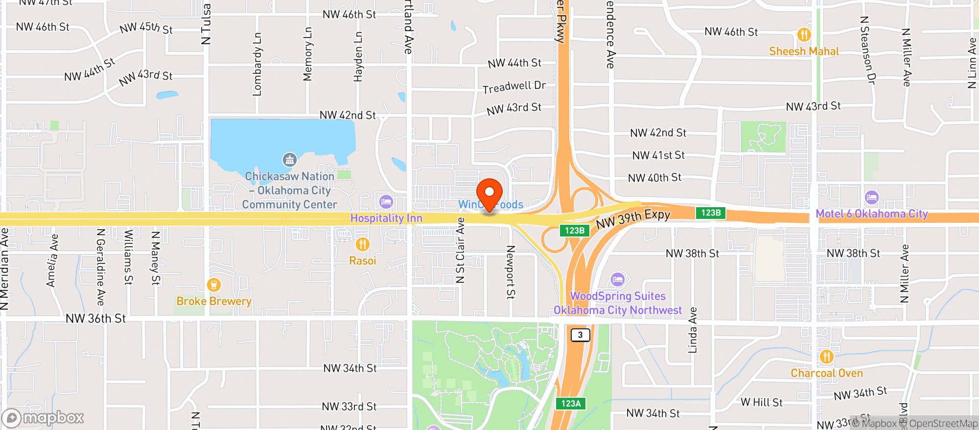 Map showing Winco Foods