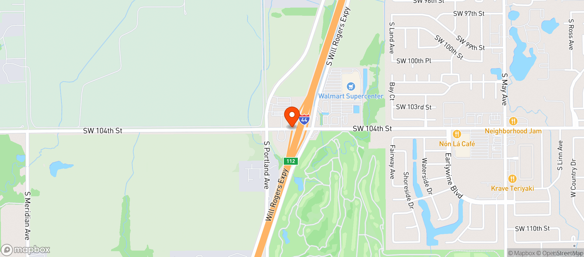 Map showing Oncue Express