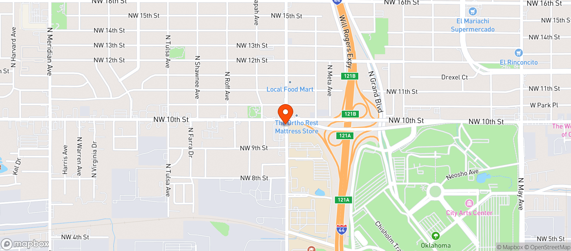 Map showing Oncue