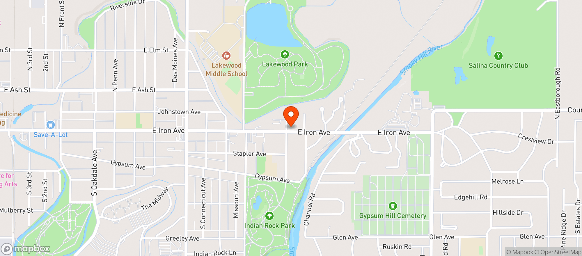 Map showing Laura S Reatil Liquor