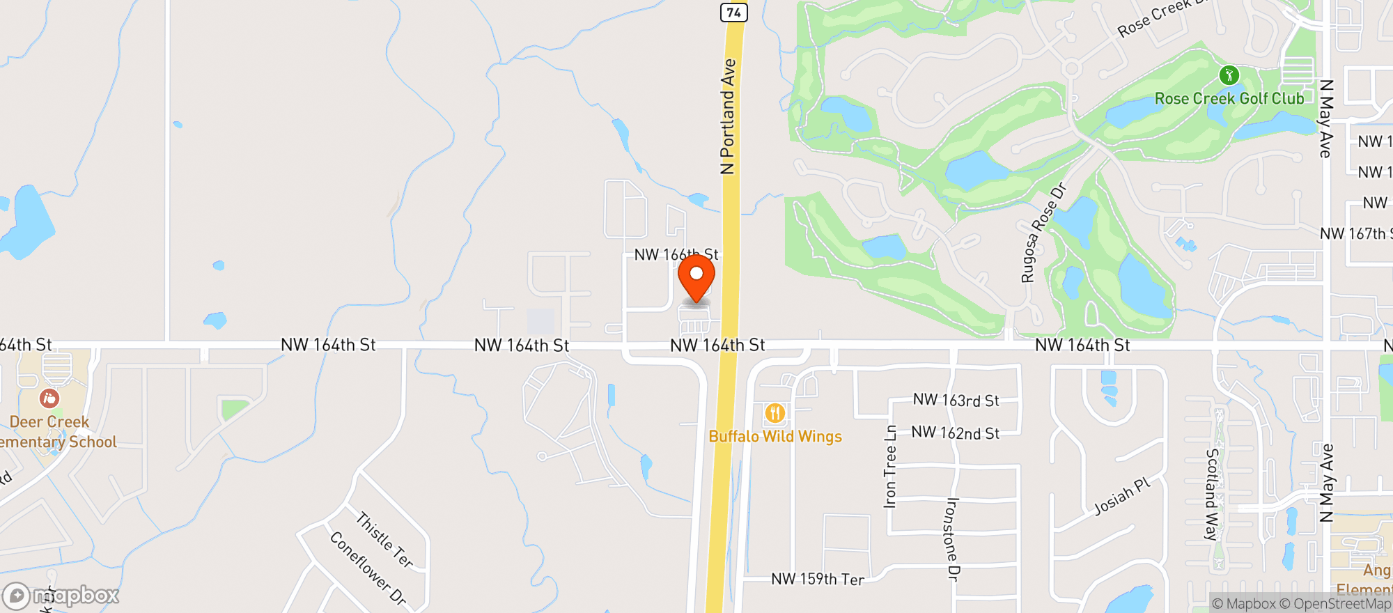 Map showing Oncue Express #134