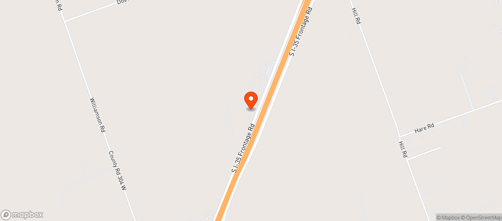 Map showing Texas Travel Center