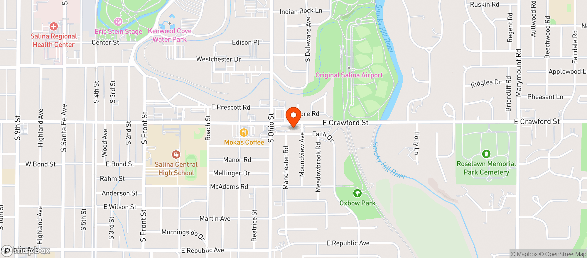 Map showing Hillside Liquor Salina