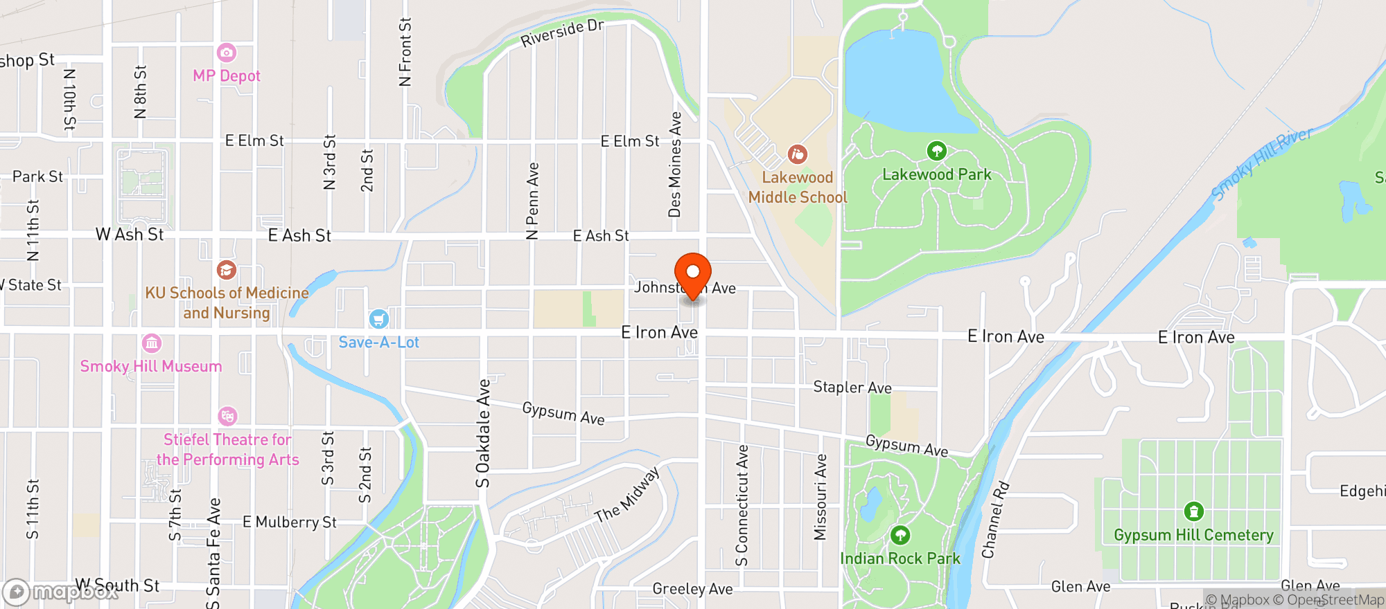 Map showing Cb Salina Wholesale Liquo
