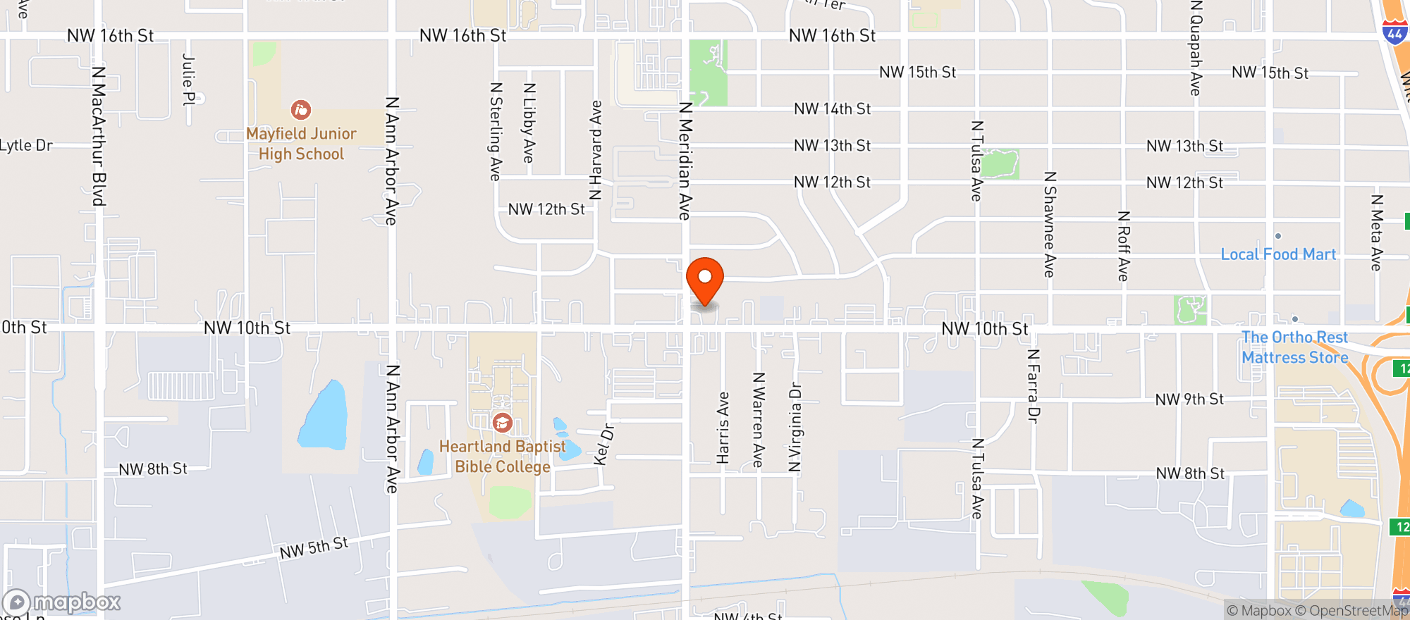 Map showing Pemex Discount - Okc