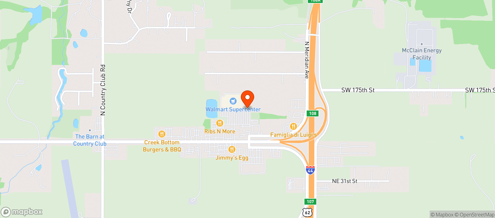 Map showing Walmart Supercenter