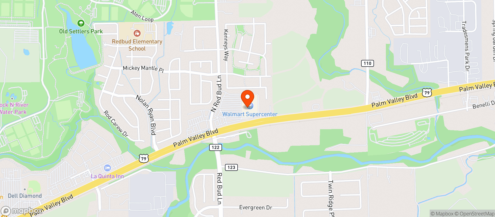 Map showing Walmart Supercenter