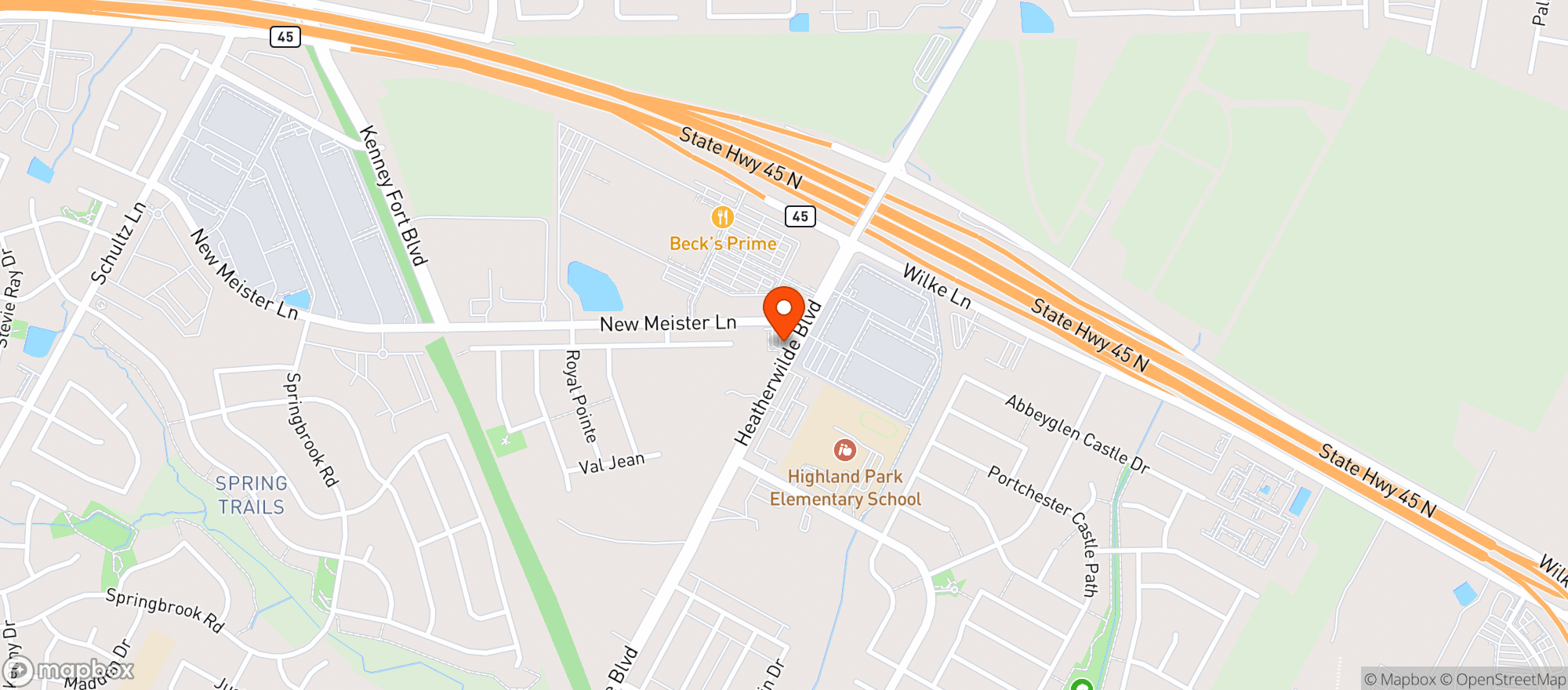 Map showing Cedar Market #2 - Pflugerville