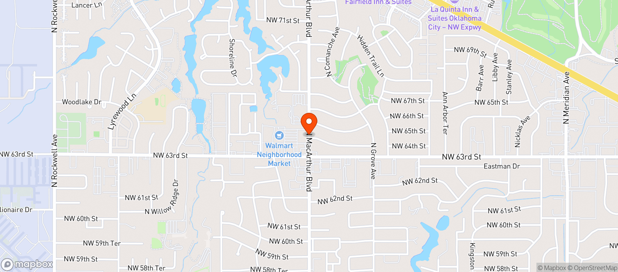 Map showing Walmart Neighborhood Mkt