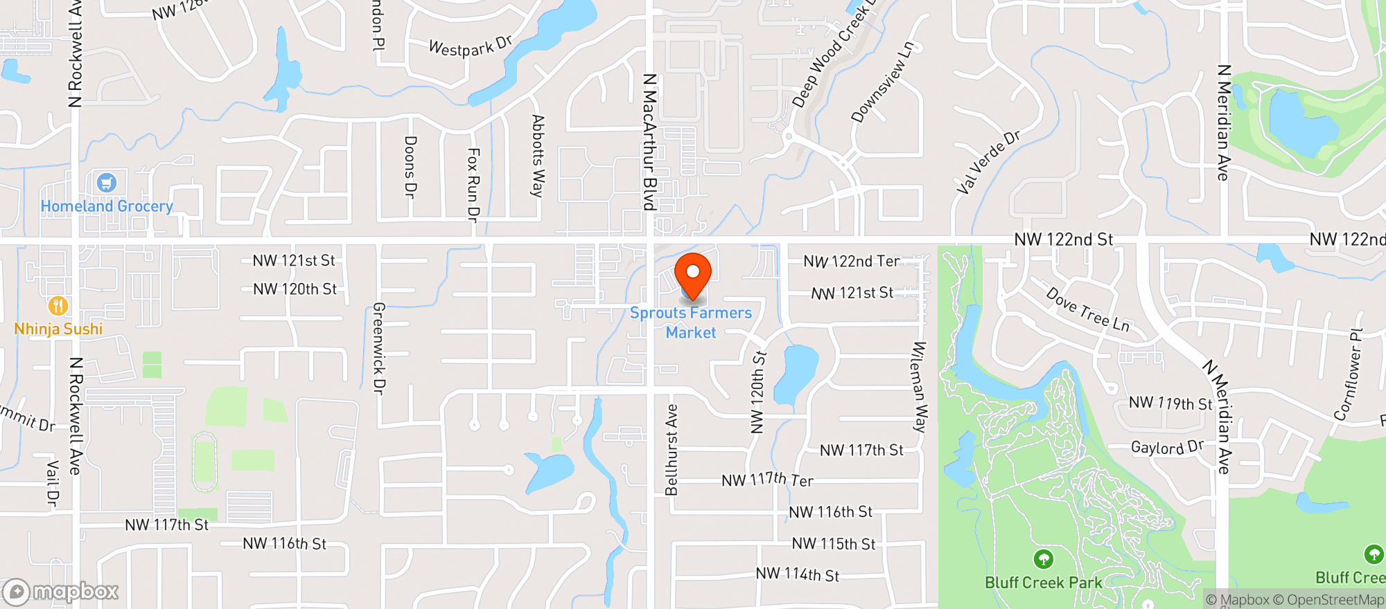 Map showing Sprouts Farmers Market