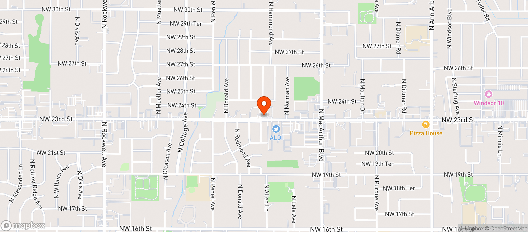 Map showing Rabbit Liquor-okc