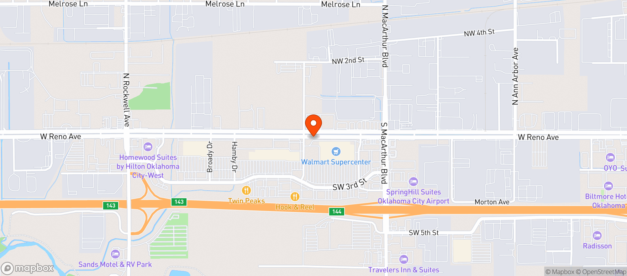 Map showing Walmart Supercenter
