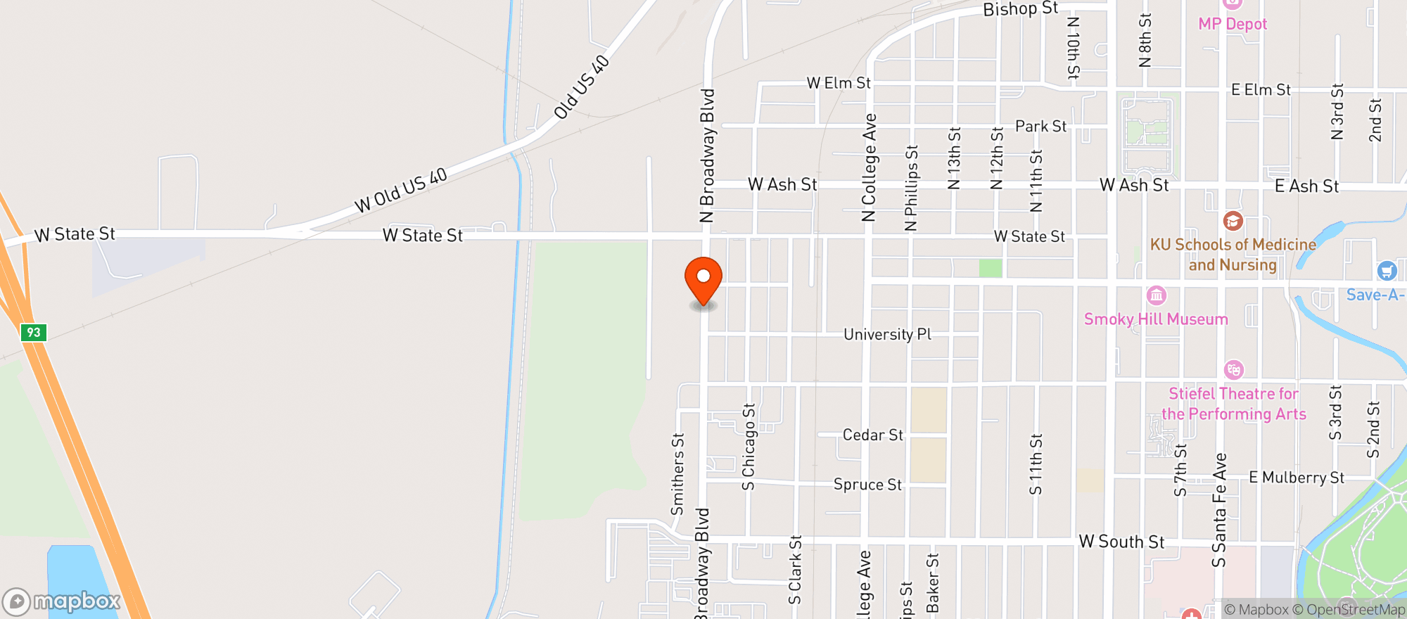 Map showing Hanks Tavern