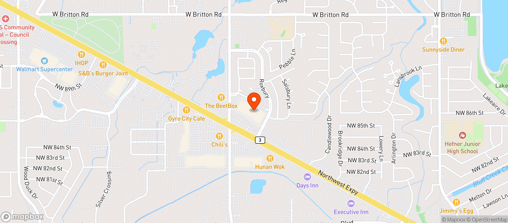 Map showing Liquor Barn