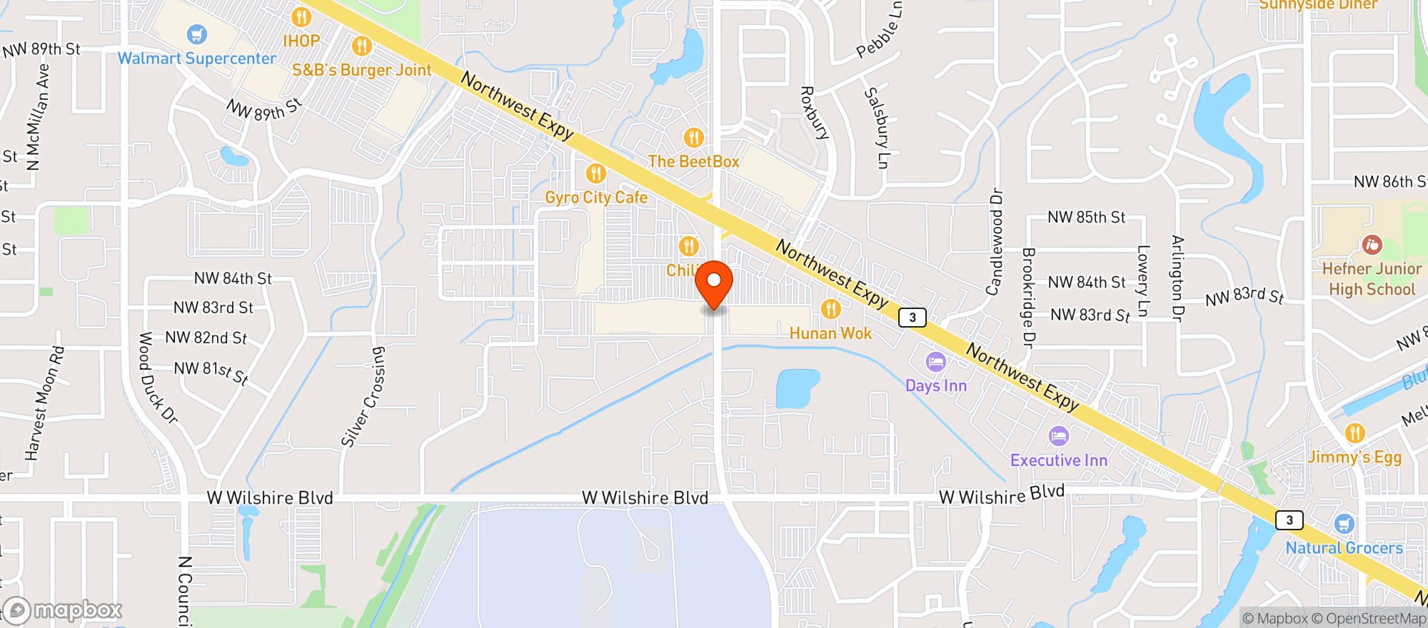 Map showing Target