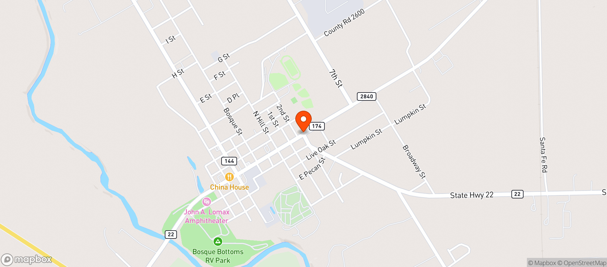 Map showing Allsup's