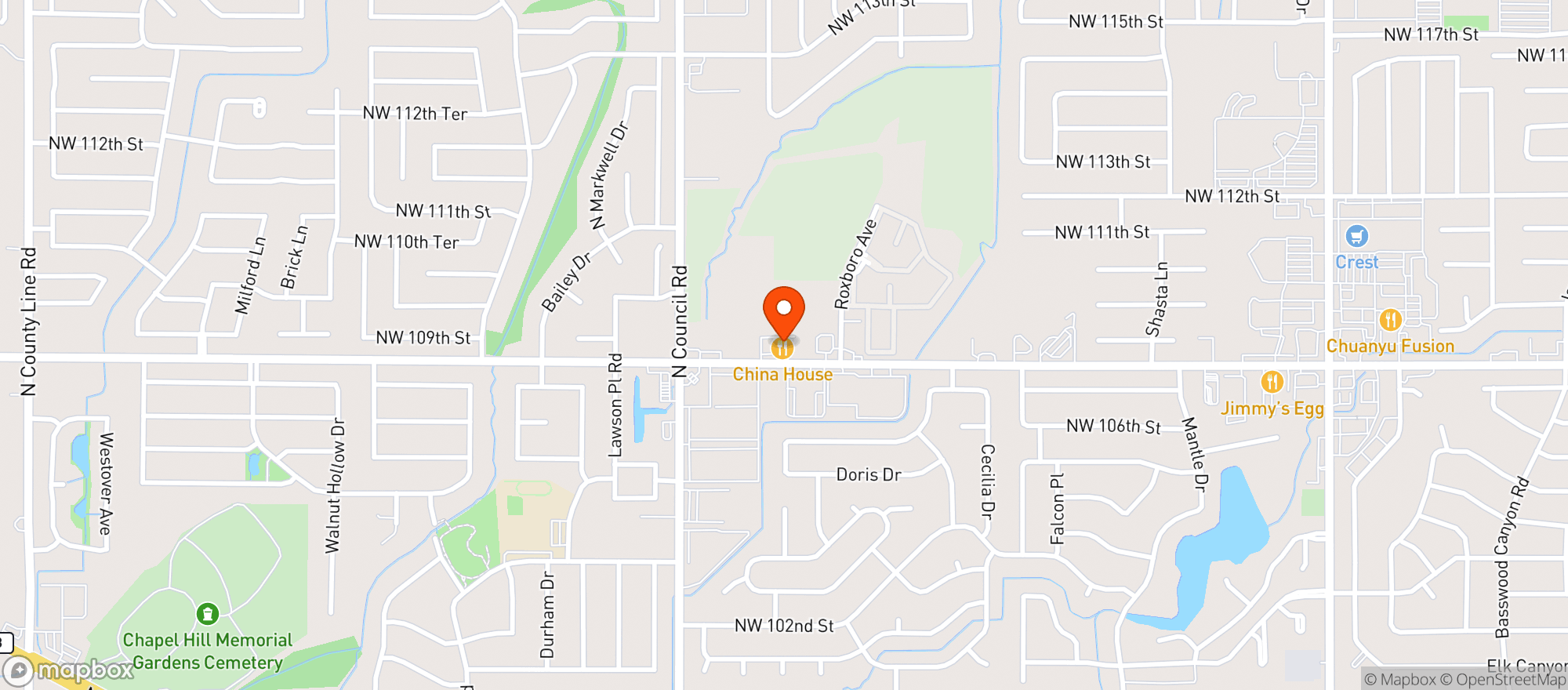 Map showing In Good Spirits - Okc