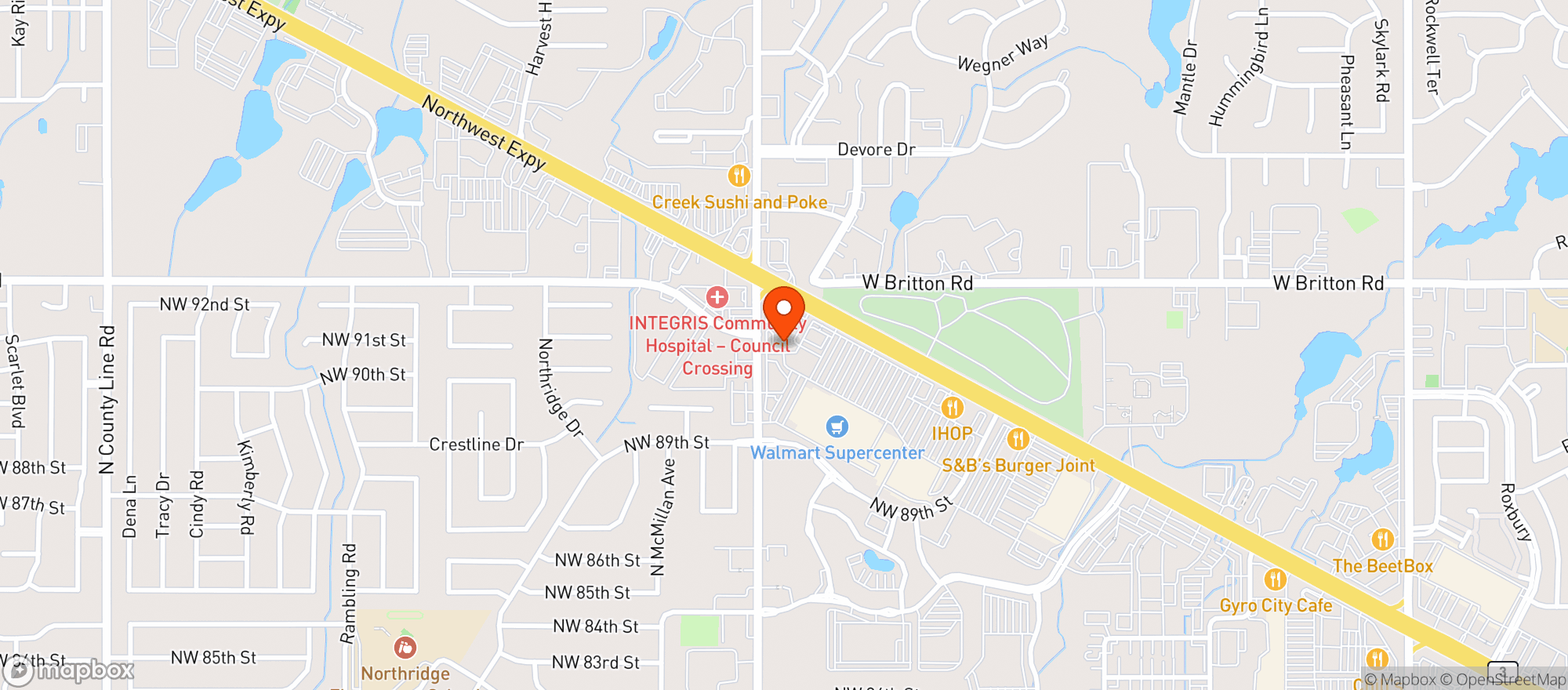 Map showing EXPRESS LIQUOR